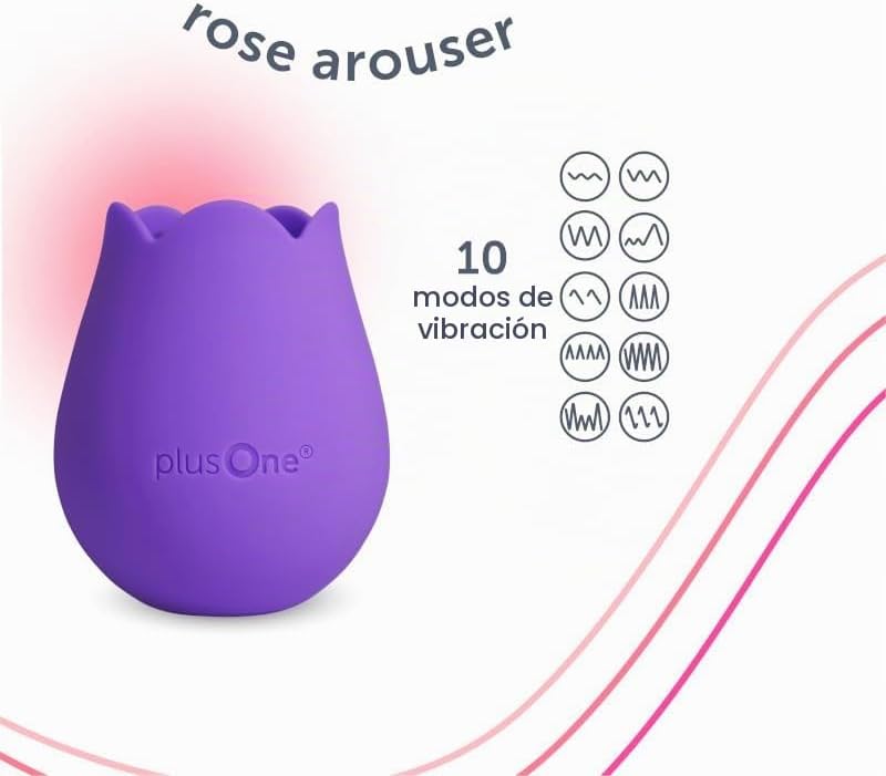 plusOne Rose Toy Vibrador para mujer, estimulador de pezón y clítor...