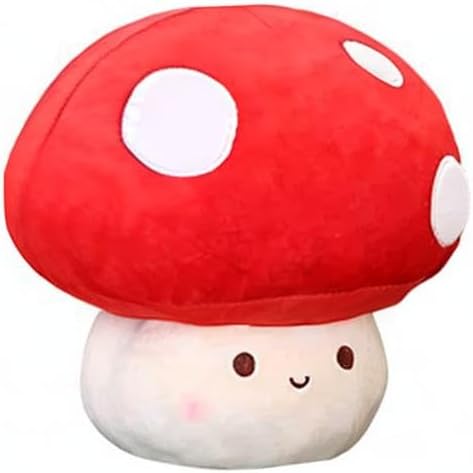 WeBingo Almohada de felpa de hongos, 12 pulgadas de lindo juguete d...