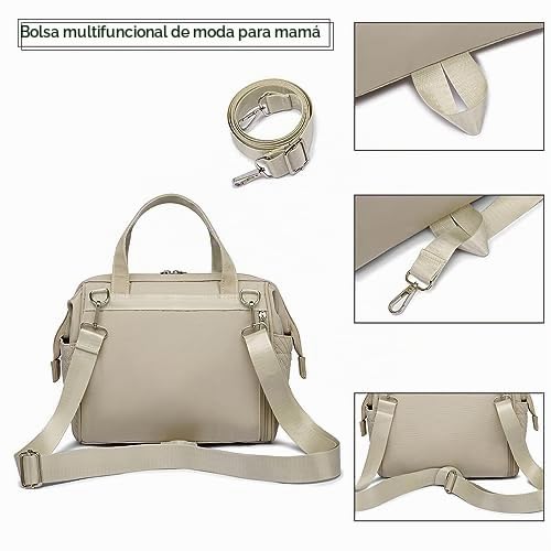 FHELAD - Bolsa de pañales pequeña para mujer, mini bolsa de bebé 4...