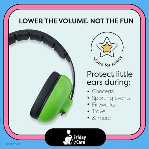 Friday7Care Protección de oídos para bebé; auriculares para bebés a...