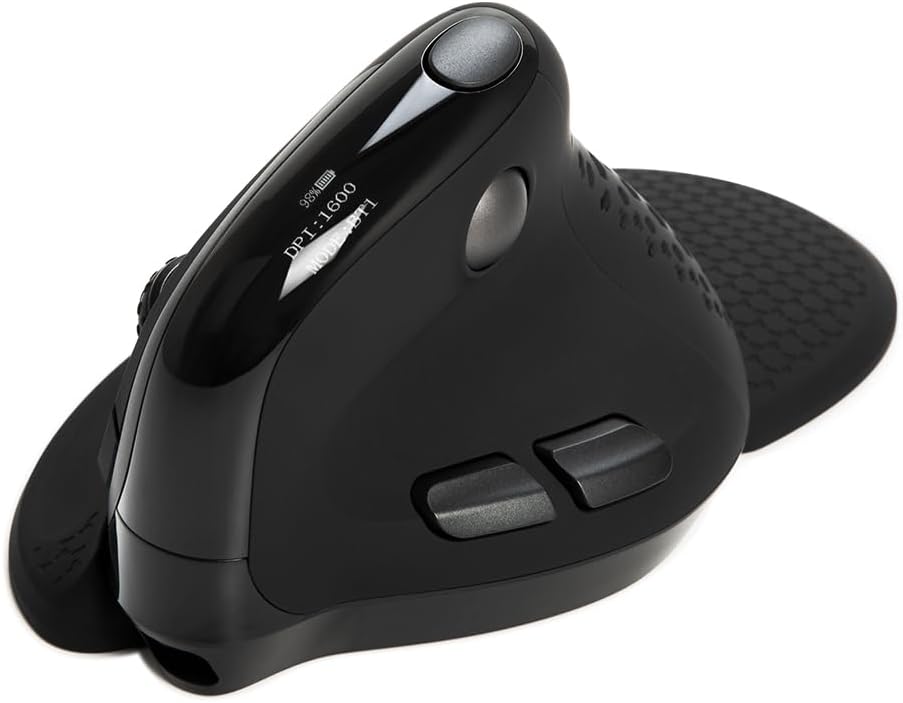 DELUX Seeker Ratón inalámbrico vertical ergonómico con pantalla OLE...