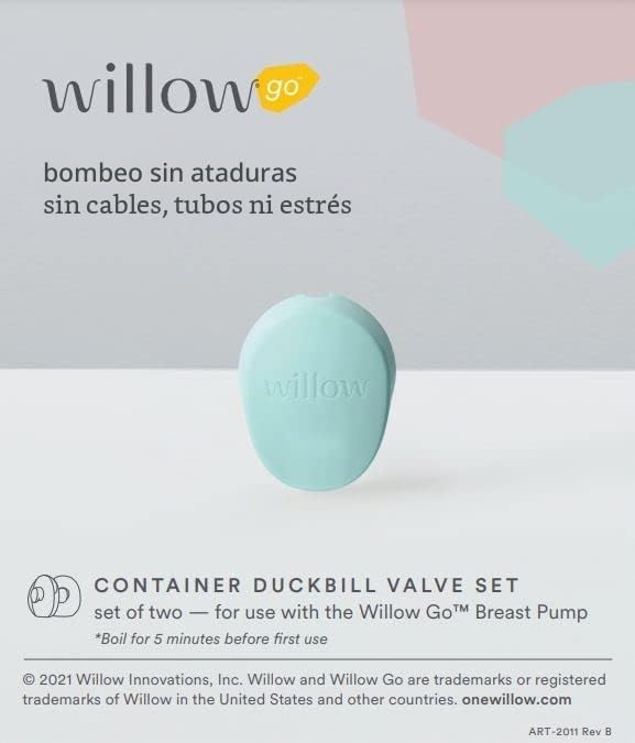 Willow Válvula Go Duckbill - Paquete de 2 para extractor de leche p...