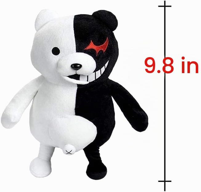 Werycos 9.8 in \/ 9.84 pulgadas negro blanco oso de peluche de anim...