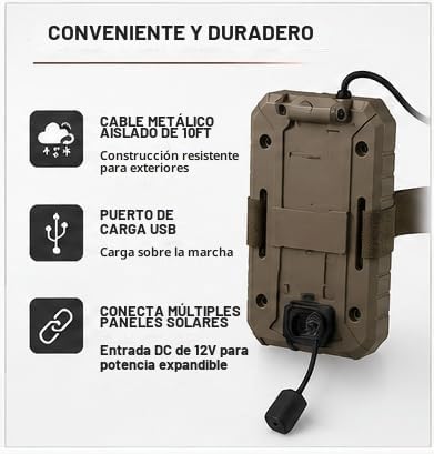 Paquete de batería solar Stealth CAM Sol-Pak, panel de energía sola...
