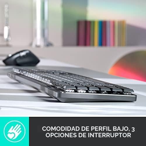 Logitech MX Teclado Inalámbrico Inalámbrico Iluminado Táctil - Graf...