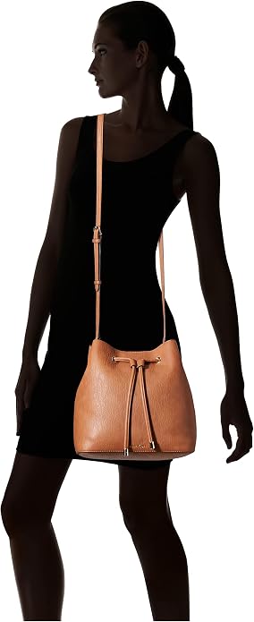 Calvin Klein Gabrianna Bolsa al hombro para mujer | Faux Leather, Adjustable Convertible Strap, Drawstring Closure, 2 Slip Pockets, 1 Zip Pocket, Everyday