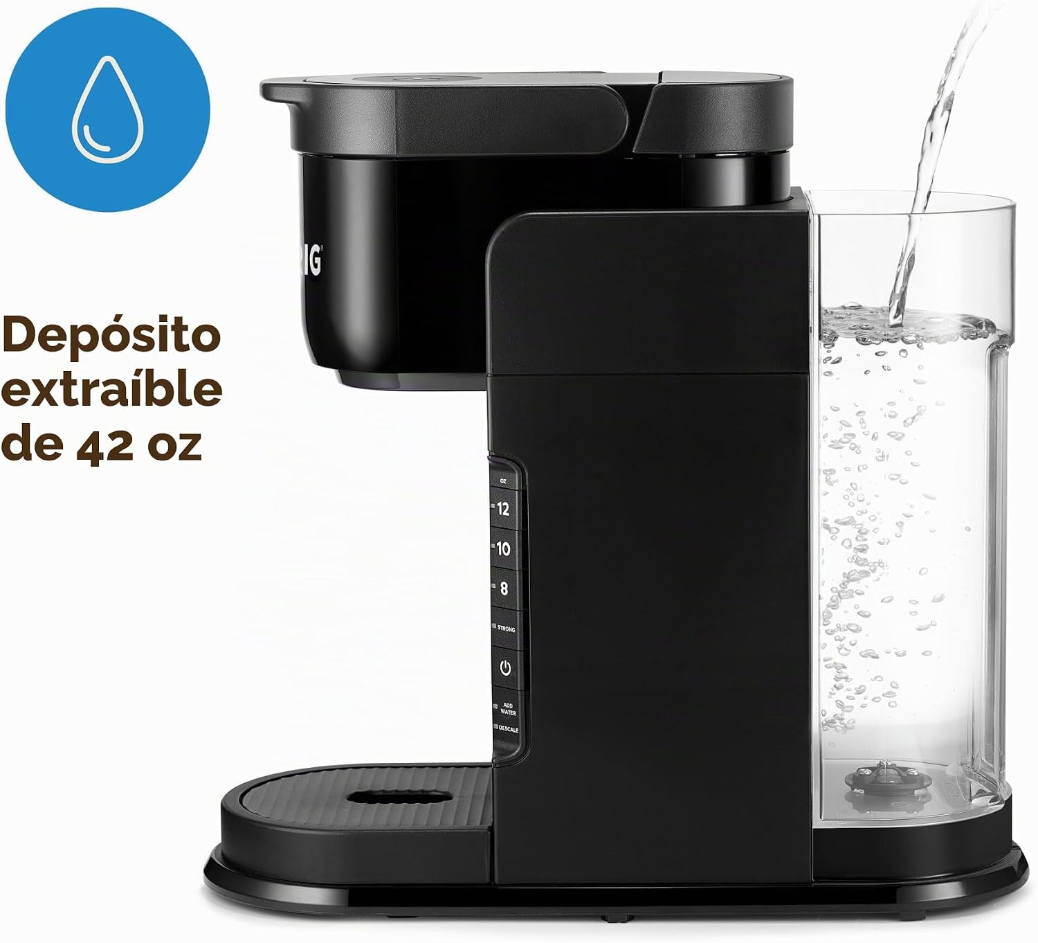 Keurig K-Express Cafetera de Una Sola Porción – Opción de Preparación Fuerte, Depósito de 42oz