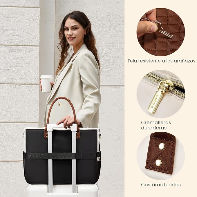 LOVEVOOK Bolso de Profesora para Mujer, Bolso de Mano para Trabajo,...