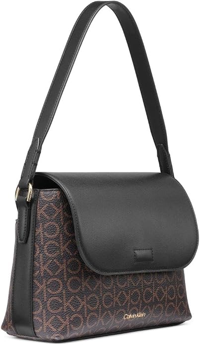 Calvin Klein Bolso de hombro con solapa Millie 2 en 1 para mujer y...