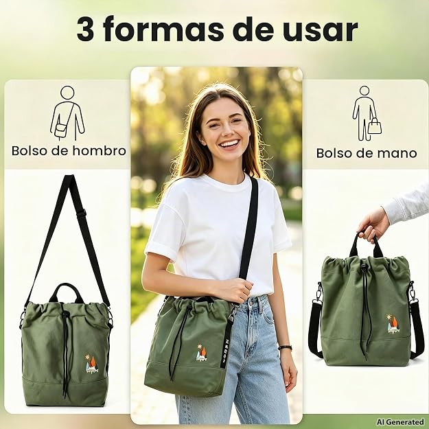 Bolso de mano de lona, bolso de hombro informal, bolso de trabajo, bolso cruzado con bordado de sol
