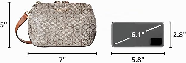 Calvin Klein Lucy - Bandolera cruzada con triple compartimento para mujer
