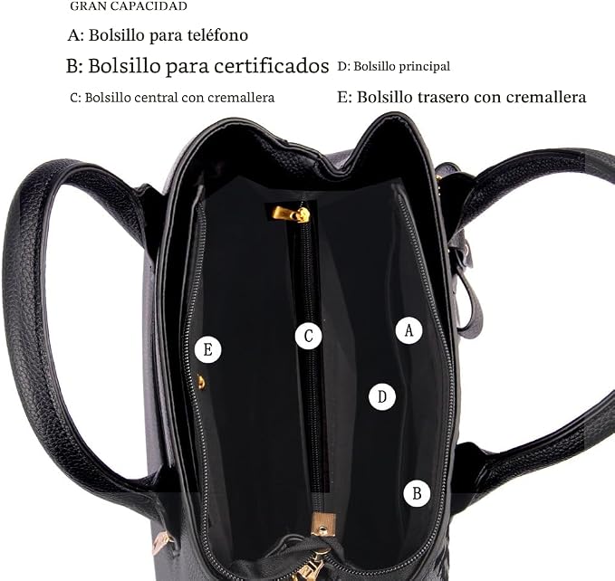 Bolsos y carteras de mujer de moda de piel sintética Jeniulet