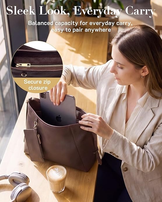Missnine Bolso Hobo para mujer de piel sintética