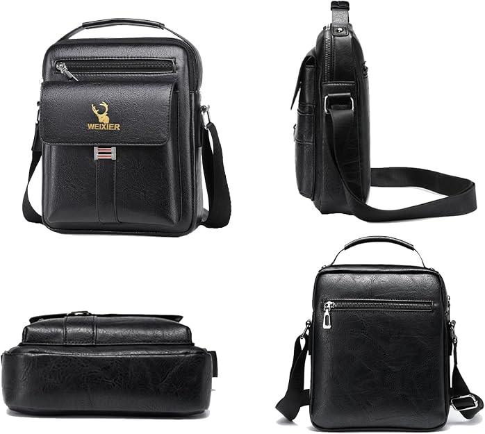 Bolsa de mensajero para hombres, bolso cruzado de hombro, cartera p...
