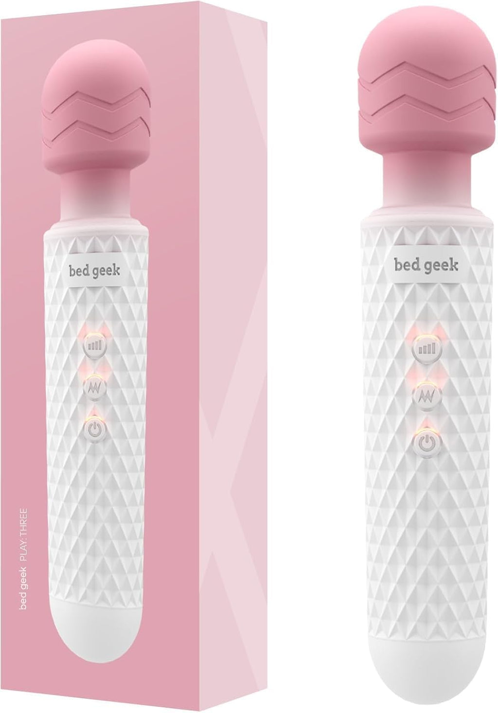 bed geek Masajeador personal inalámbrico de mano, impermeable, reca...