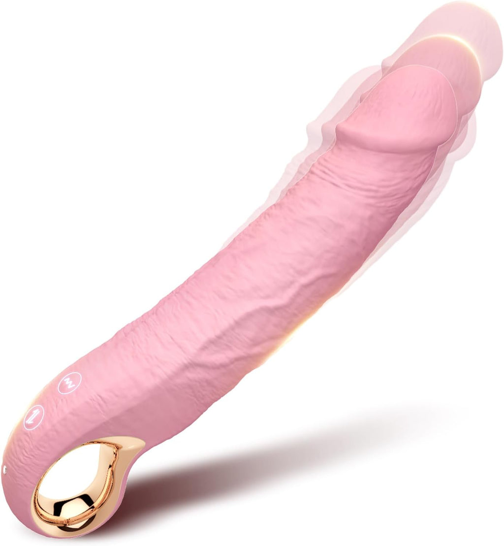 Consolador de empuje vibrador juguetes sexuales, consolador de punt...