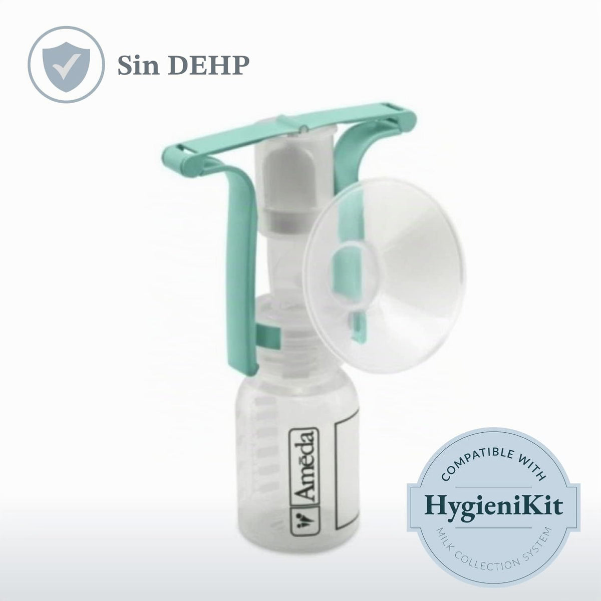 Ameda Extractor de leche manual con una sola mano con estimulador d...