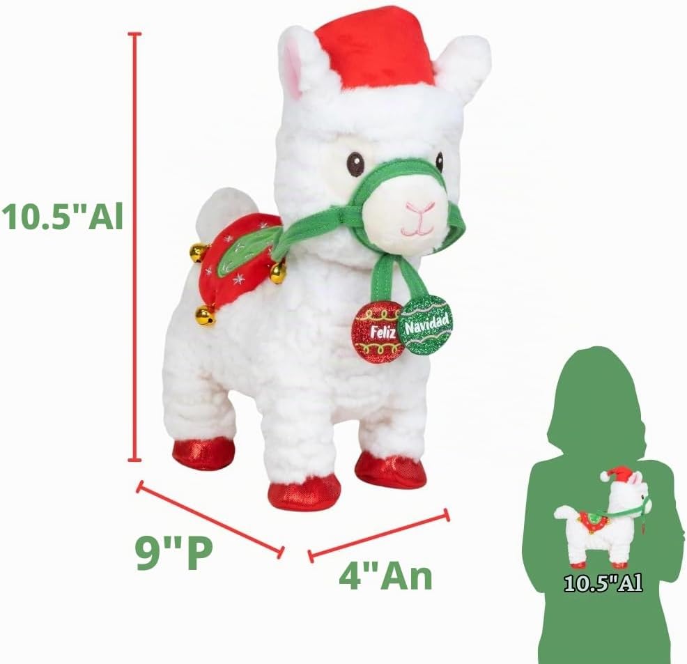 Cuddle Barn - Navidad Nico | Juguete de llama de peluche musical pa...