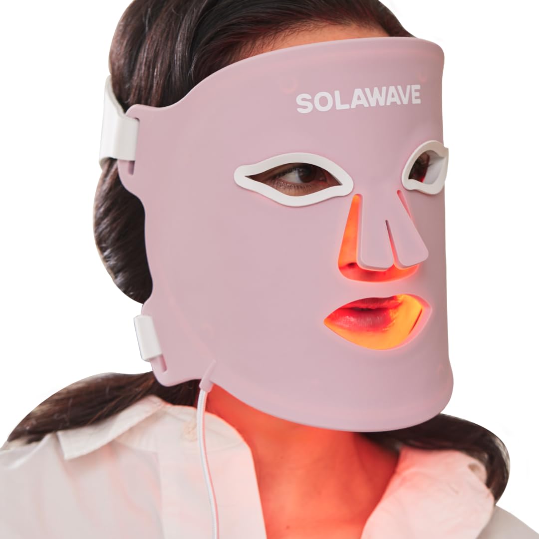 Solawave Máscara facial de terapia de luz roja | Máscara de luz roj...