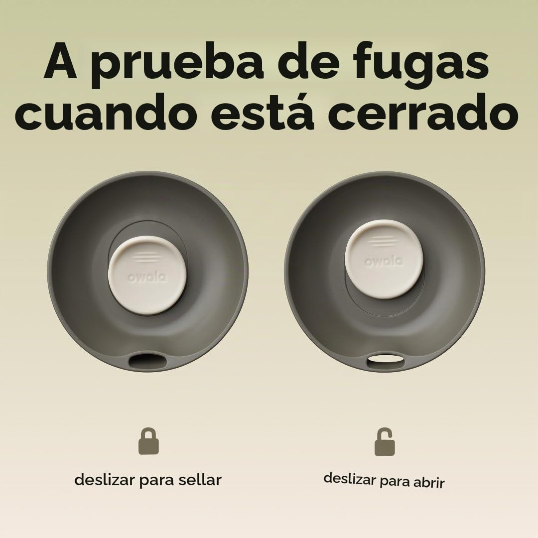 Owala SmoothSip Slider - Vaso de café de acero inoxidable con aisla...