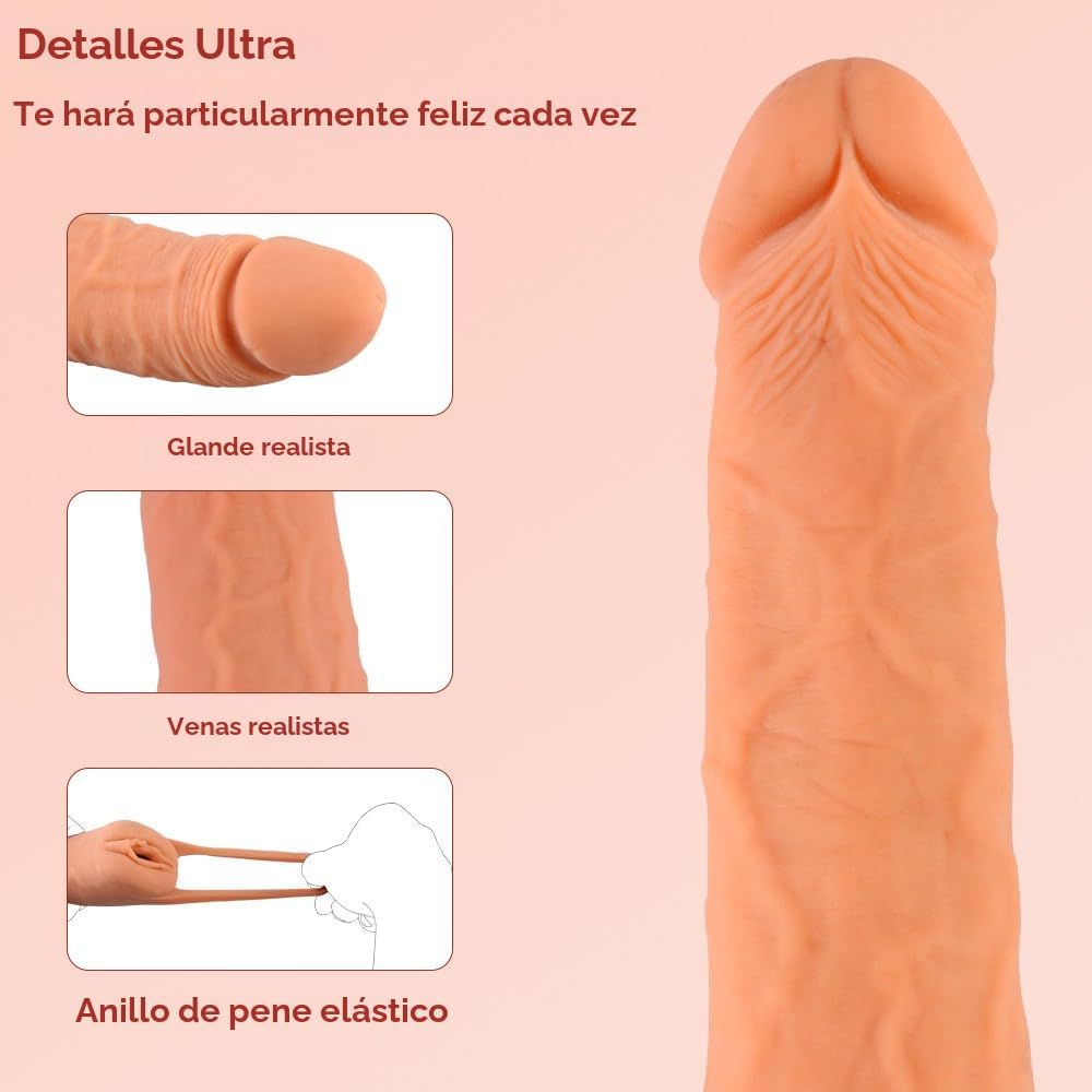 QuenchJoy Extensor de pene con anillo para el pene masturbador masc...