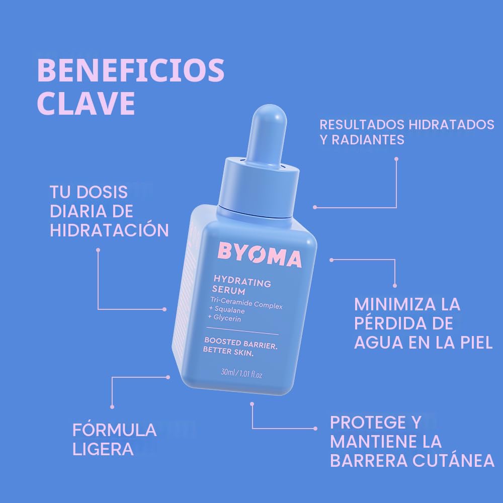 BYOMA Suero hidratante - Suero facial hidratante | Fórmula ligera,...