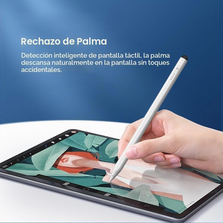Lápiz para Apple iPad 2018-2025, lápiz capacitivo de carga rápida p...