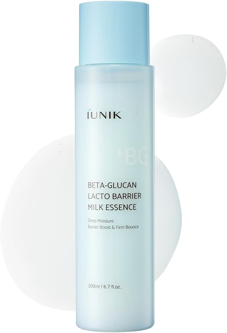 IUNIK Barrera Beta-Glucan Esencia de Tóner Lechoso - Hidratación Pr...