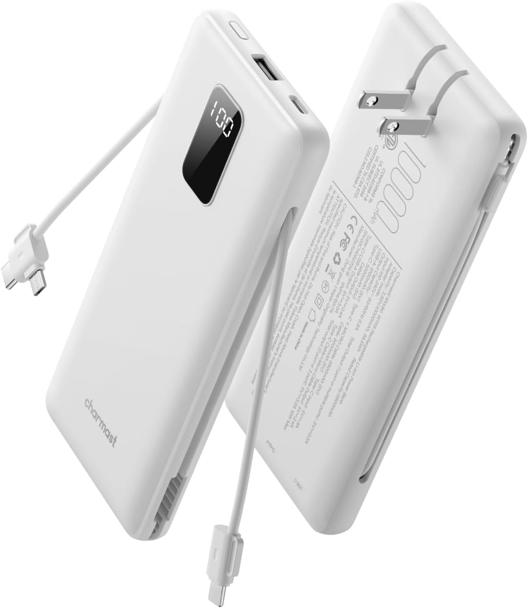 charmast Banco portátil 10000mAh del poder del cargador con el ench...