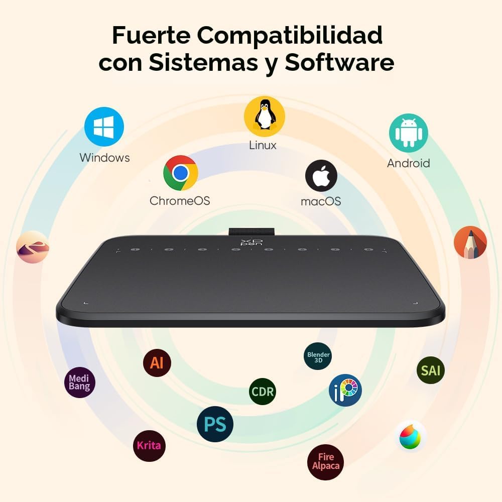 XPPen - Tableta de dibujo de 6 x 4 pulgadas con 16384 niveles de pr...
