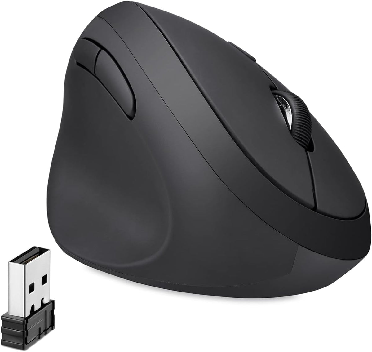 Perixx Perimice-719L, ratón vertical inalámbrico para zurdos, tamañ...