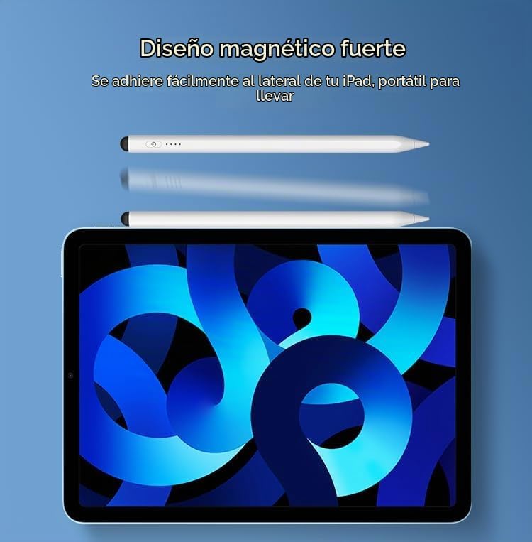 Lápiz para Apple iPad 2018-2025, lápiz capacitivo de carga rápida p...