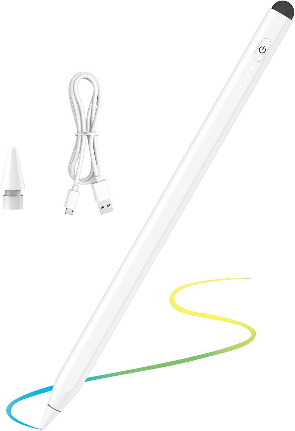 Lápiz para Apple iPad 2018-2025, lápiz capacitivo de carga rápida p...