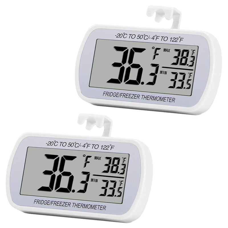 Termómetro digital para refrigerador, paquete de 2, termómetro para...