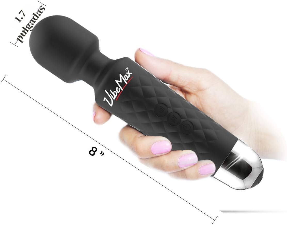 VibeMax Masajeador personal recargable - Potente vibración multivel...