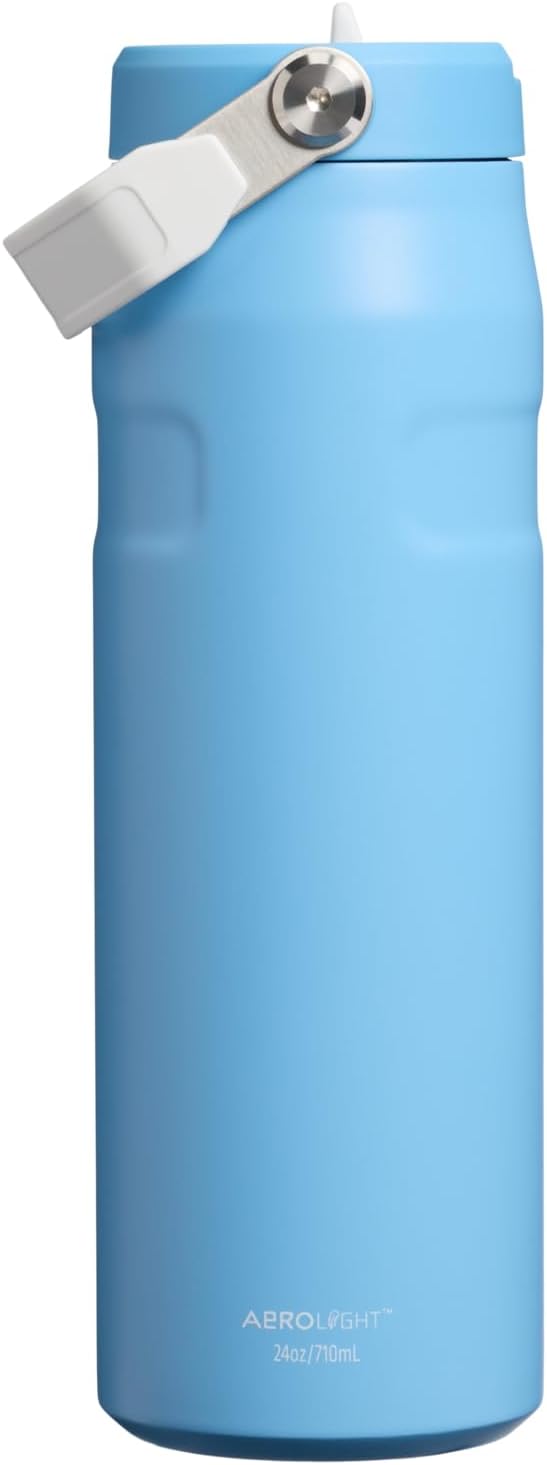 STANLEY IceFlow - Botella con popote 2.0, 24 onzas, color azul clar...