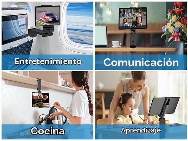 Elokipoe Soporte universal para tableta de avión, soporte de viaje,...