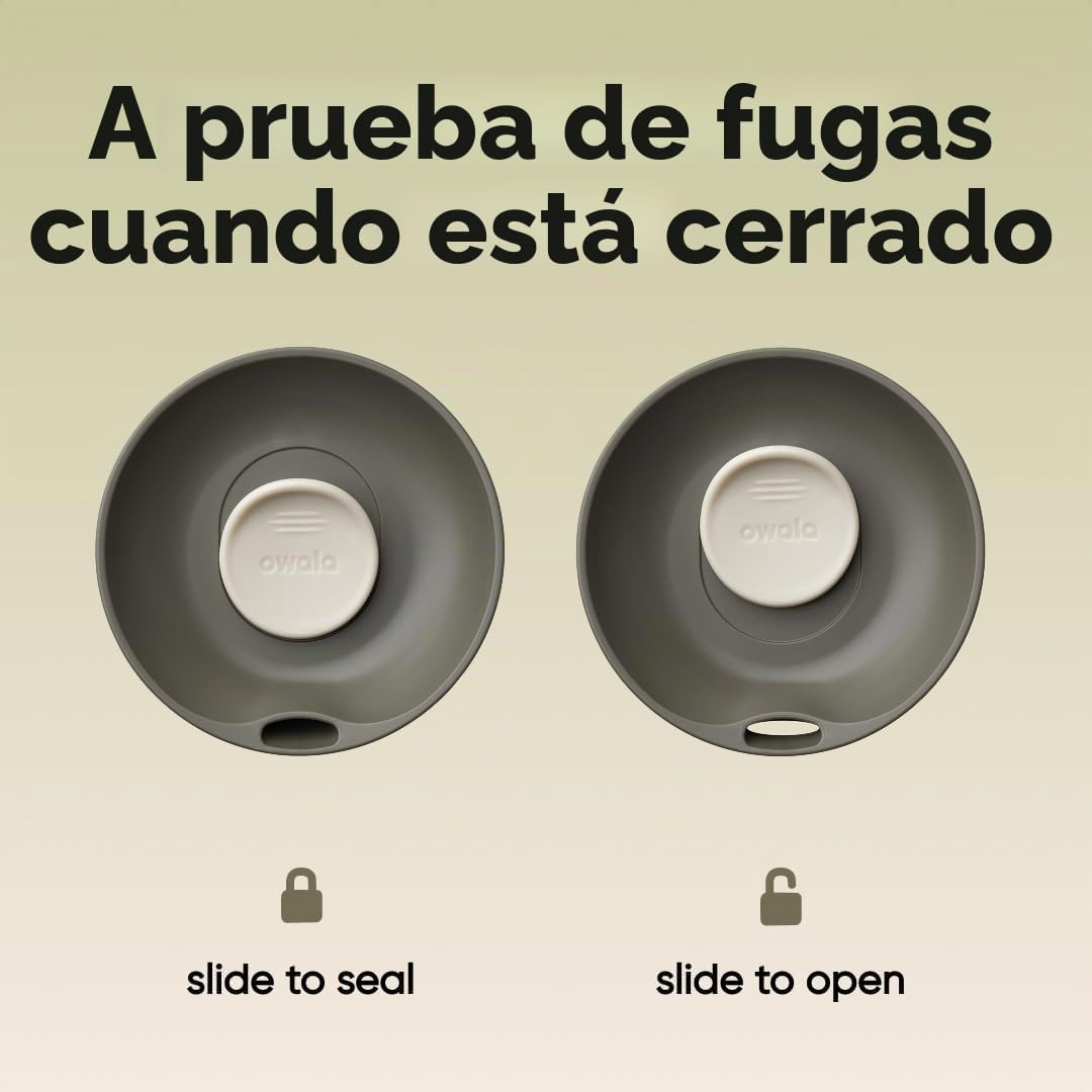 Owala SmoothSip Slider - Vaso de café de acero inoxidable con aisla...