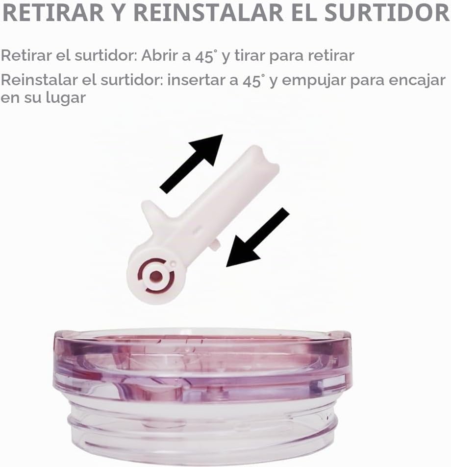 Dreamfocus - Tapa con popote plegable a prueba de fugas de 40 oz, r...