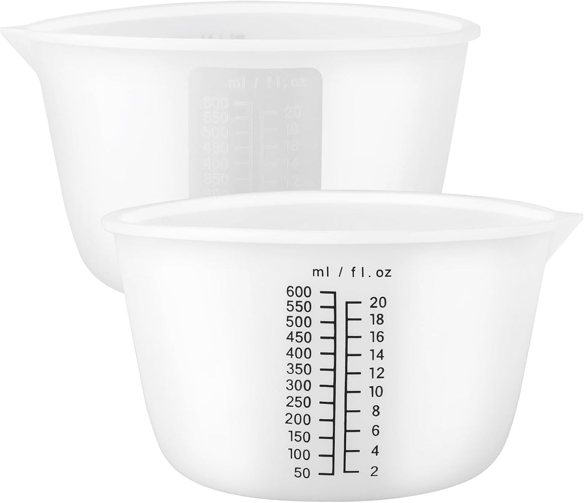 Gartful Vasos de resina de silicona reutilizables de 20.3 fl oz, ta...