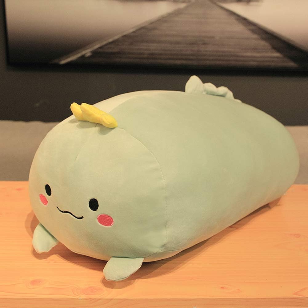 Jensquaify Almohada de peluche de dinosaurio para abrazar, juguetes...