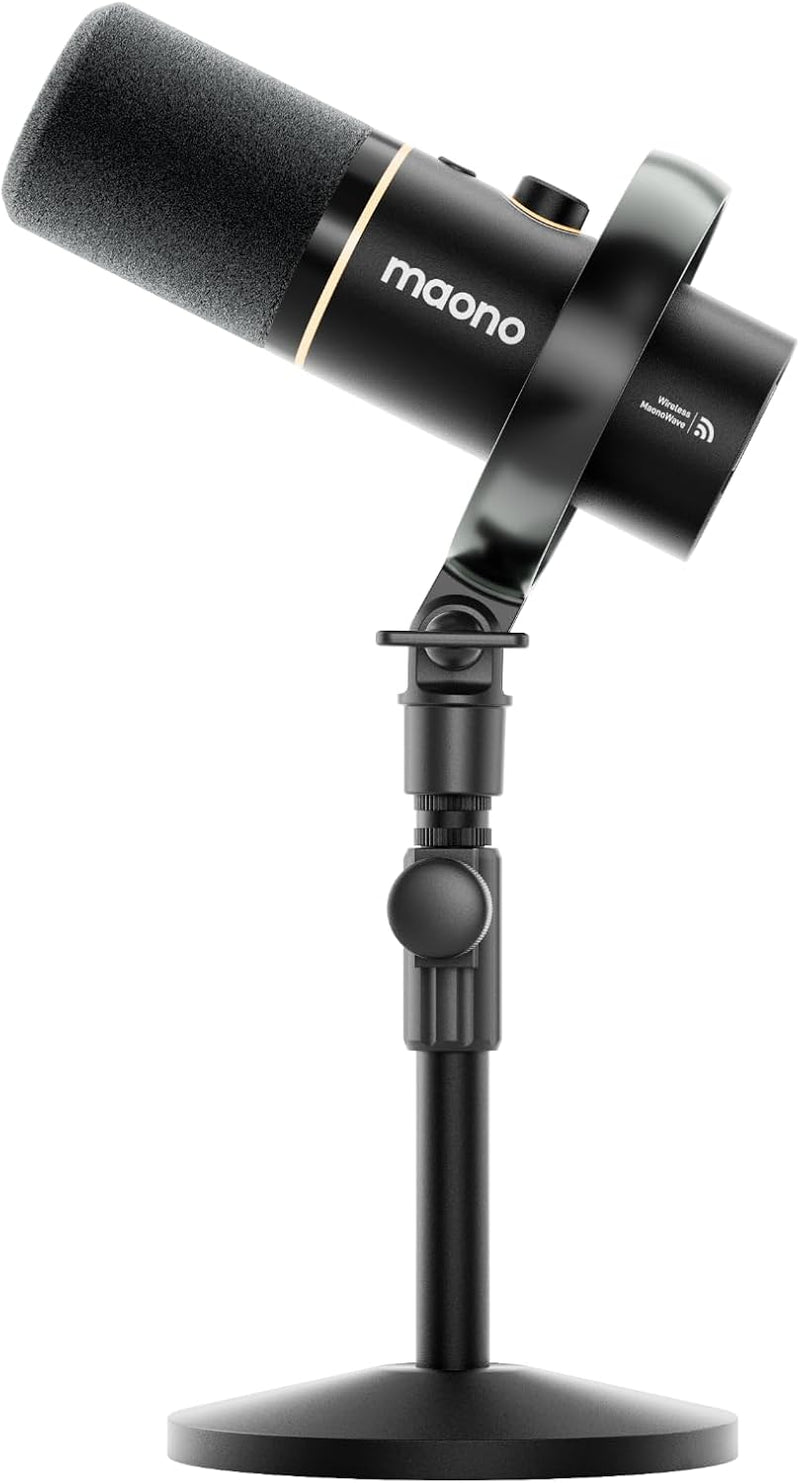 MAONO PD200W Micrófono Podcast Inalámbrico Híbrido para PC, Micrófo...