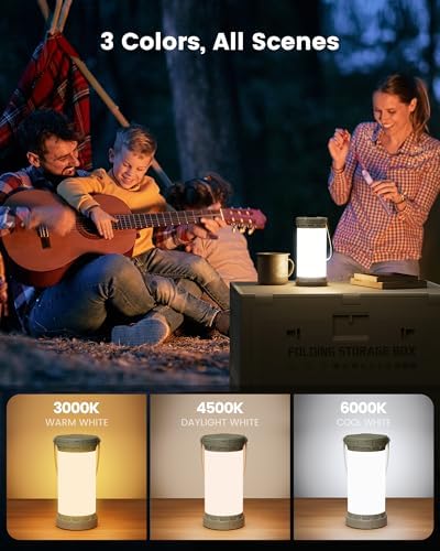 Glocusent Linterna de campamento ultra brillante de 135 LED, luz de...