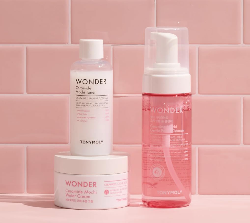TONYMOLY Wonder Ceramide Mochi K-Beauty - Juego de cuidado de la pi...