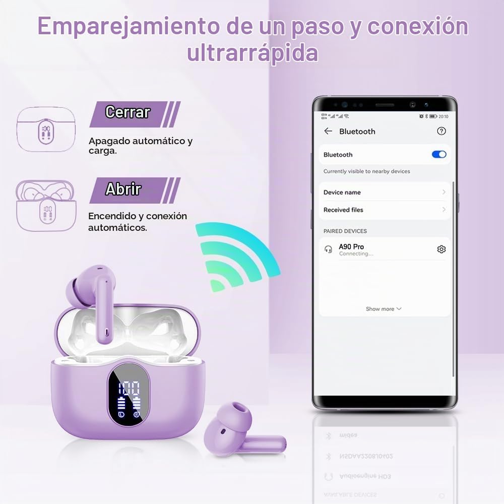 Auriculares inalámbricos verdaderos Auriculares Bluetooth Auricular...