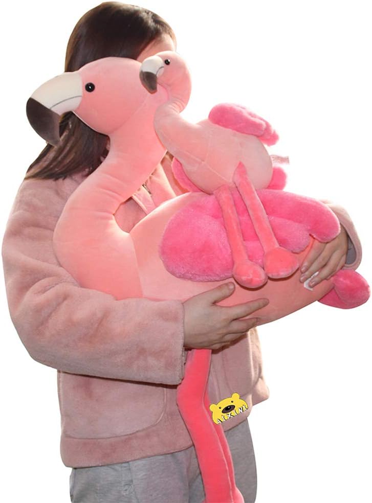 AIXINI Juguetes de peluche de flamenco suave de 27.5 pulgadas, flam...