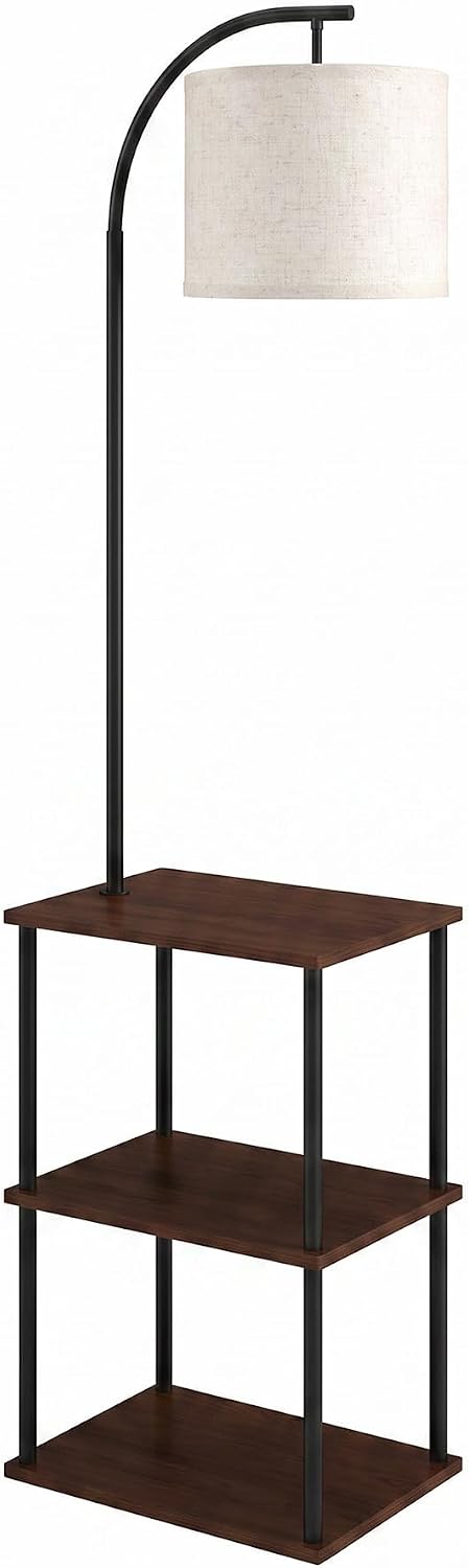PARTPHONER Lámpara de pie con mesa, mesita de noche con lámpara, me...