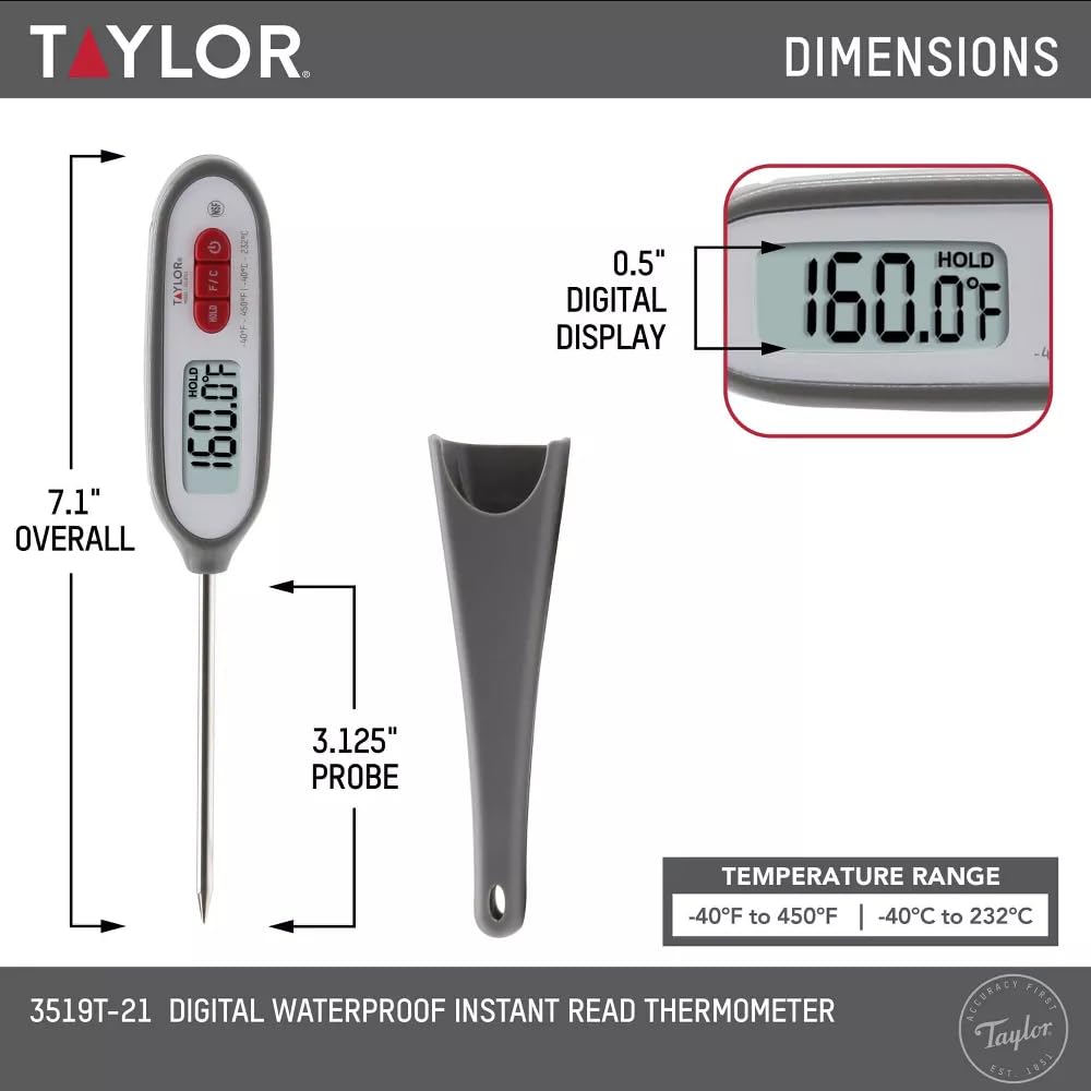 Taylor \u2013 Termómetro digital para carne para cocina, compacto,...