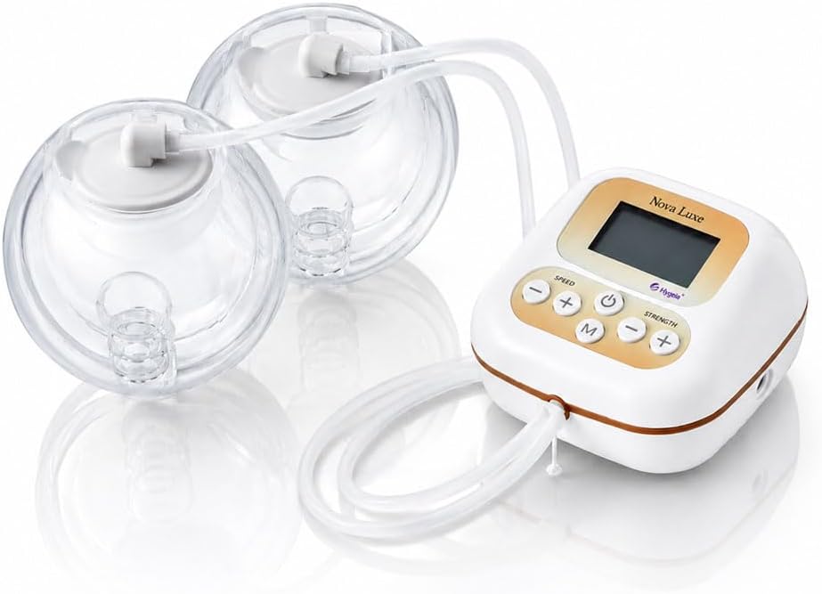 Hygeia Nova Luxe - Extractor de leche eléctrico con copas de colecc...