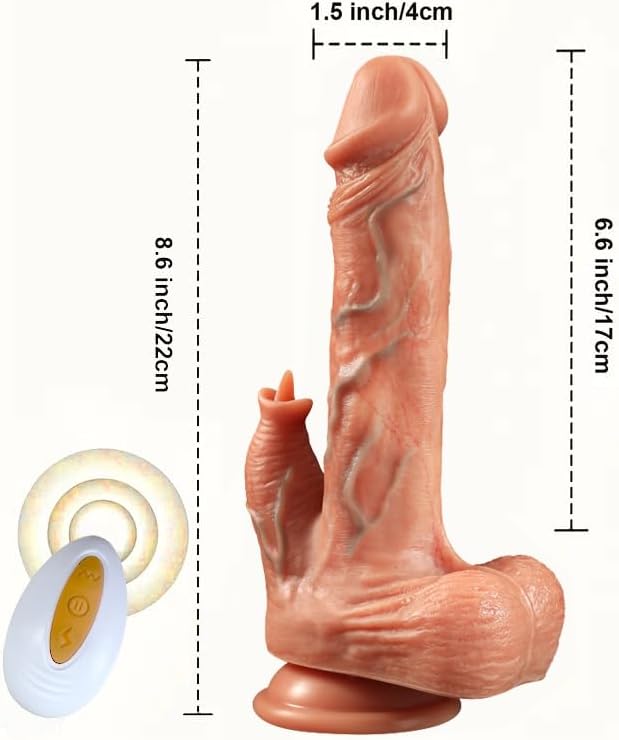 Juguete realista de silicona impermeable para lengua, flexible, sen...